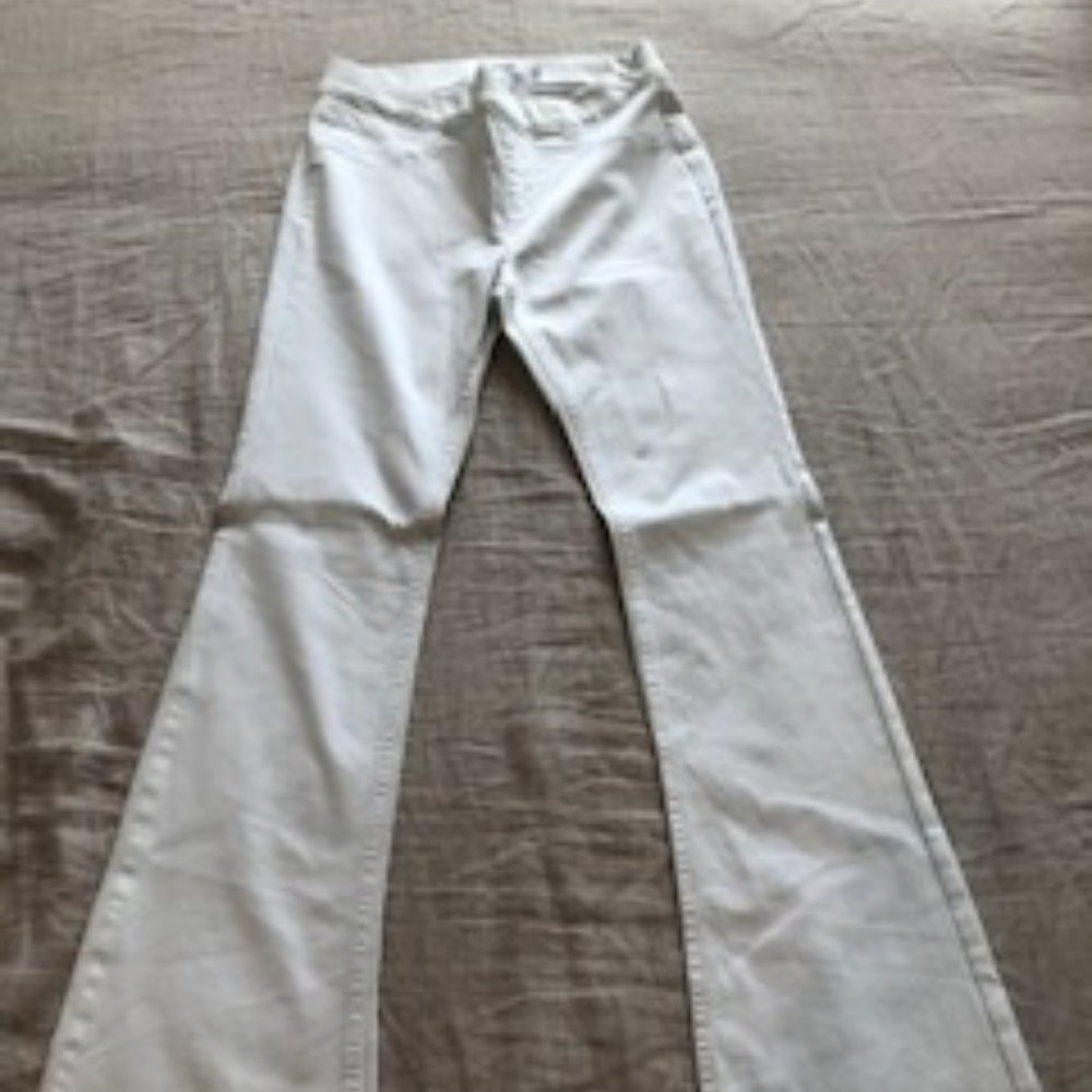Never Worn - White Bell Bottom Jeans